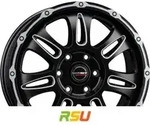Borbet CW8 black rim window polished matt 8x18 ET45 - LK6/139.7 ML93.1 Alufelge