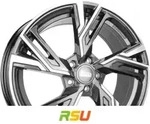 MAM RS5 paladium front polish 8x18 ET40 - LK5/108 ML72.6 Alufelge grau