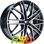 1000 Miglia MM1023 black polished 8x18 ET30 - LK5/112 ML66.6 Alufelge schwarz