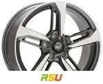 2DRV WH36 dark gunmetal hochglanzpoliert 8.5x19 ET30 - LK5/112 ML66.6 Alufelge grau