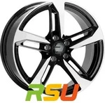 2DRV WH36 schwarz hochglanzpoliert 8x18 ET30 - LK5/112 ML66.6 Alufelge schwarz