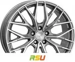 2DRV WH37 daytona grau hochglanzpoliert 8x18 ET40 - LK5/108 ML72.6 Alufelge grau