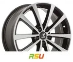 itWheels Alice gloss black polished 7x17 ET35 - LK5/100 ML57.1 Alufelge schwarz