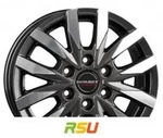 Borbet CW6 mistral anthracite glossy polished 6.5x17 ET50 - LK6/120 ML74.6 Alufelge