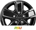 Borbet CWG black glossy 6x16 ET68 - LK5/130 ML78.1 Alufelge schwarz