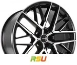 Momo RFX01 black matt polish 10x21 ET45 - LK5/130 ML71.5 Alufelge schwarz