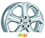 Autec Typ X - Xenos brillantsilber 7x17 ET44 - LK5/108 ML70 Alufelge silber