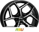Rial Salento diamant-schwarz frontpoliert 8x19 ET45 - LK5/108 ML70.1 Alufelge schwarz