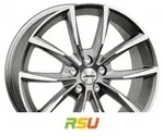 Autec Typ AS - Astana titansilber poliert 9x21 ET45 - LK5/112 ML57.1 Alufelge...