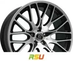Diewe Fina nero machined 9.5x19 ET45 - LK5/114.3 ML64.1 Alufelge schwarz