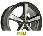 Diewe Trina neroinox 8x18 ET45 - LK5/108 ML72 Alufelge schwarz