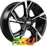 Fondmetal Atena glossy black machined 8.5x20 ET39 - LK5/112 ML66.5 Alufelge schwarz