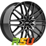 Fondmetal Cratos glossy black machined 9.5x21 ET20 - LK5/112 ML66.5 Alufelge schwarz