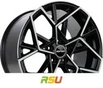 GMP Cartesio black diamond 8x19 ET30 - LK5/110 ML65.1 Alufelge schwarz