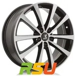 itWheels Alice gloss black polished 7.5x18 ET40 - LK5/100 ML57.1 Alufelge...