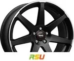 Momo Seven black matt polish 8.5x19 ET30 - LK5/112 ML79.6 Alufelge schwarz