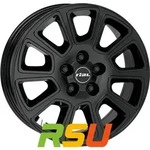 Rial Transporter 2 diamant-schwarz 6x16 ET68 - LK5/130 ML78.1 Alufelge schwarz