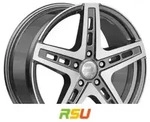 2DRV WH38 daytona grau hochglanzpoliert 9.5x22 ET35 - LK5/130 ML84.1 Alufelge grau