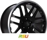 Etabeta Combat black matt lip polished 8x17 ET45 - LK5/120 ML65.1 Alufelge...