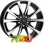 Autec Typ BX - Brixen schwarz poliert 6.5x16 ET32 - LK5/114.3 ML66.1 Alufelge...