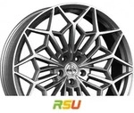 Antera A105 moon grey diamond 10.5x22 ET35 - LK5/120 ML64.1 Alufelge grau