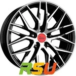 MAM RS4 black front polish 7x16 ET47.9 - LK5/112 ML66.6 Alufelge schwarz