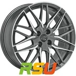 MSW MSW 50/4 gun metal poliert 7.5x18 ET42 - LK4/100 ML63.3 Alufelge grau