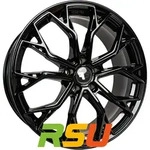 FF Wheels FF02 black painted 8x18 ET35 - LK5/112 ML72.6 Alufelge schwarz
