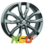 Autec Typ U - Uteca titansilber 8x18 ET45 - LK5/114.3 ML70 Alufelge silber