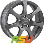 Autec Typ ZA - Zenit anthrazit matt 5.5x14 ET43 - LK4/100 ML60.1 Alufelge grau