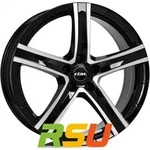 Rial Quinto diamant-schwarz-frontpoliert 9.5x20 ET38 - LK5/114.3 ML70.1 Alufelge