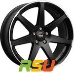 Momo Seven black matt polish 8.5x19 ET42 - LK5/112 ML72.3 Alufelge schwarz