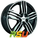 Ronal R57 schwarz-frontkopiert 7.5x17 ET45 - LK5/108 ML76 Alufelge schwarz