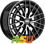 Fondmetal Kari glossy black machined 8.5x20 ET50 - LK5/112 ML66.5 Alufelge...