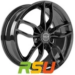 Proline ZX100 black glossy 7x17 ET45 - LK5/108 ML74.1 Alufelge schwarz