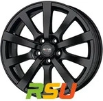 Platin P58 matt black 6.5x15 ET40 - LK5/114.3 ML72.6 Alufelge schwarz