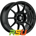 Sparco FF1 gloss black 7x17 ET40 - LK4/100 ML63.3 Alufelge schwarz