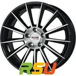 Platin P74 black polished 7x17 ET51 - LK5/112 ML66.6 Alufelge schwarz