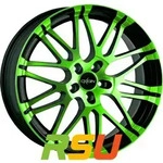 Oxigin 14 Oxrock neon green polish 8.5x18 ET50 - LK5/112 ML72.6 Alufelge gr&uuml;n