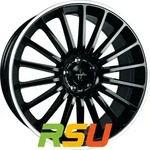 Keskin KT15 Speed black lip polish 6x15 ET43 - LK5/112 ML57.1 Alufelge schwarz