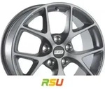 BBS SR himalaya-grau matt 7.5x17 ET35 - LK5/120 ML82 Alufelge grau