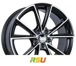 MAM A5 matt black front polish 8x18 ET45 - LK5/112 ML66.6 Alufelge schwarz
