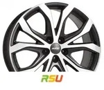 Alutec W10X racing-schwarz frontpoliert 8x18 ET45 - LK5/108 ML70.1 Alufelge schwarz