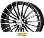 Brock B24 schwarz front-poliert 7x16 ET35 - LK4/98 ML58.1 Alufelge schwarz
