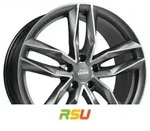 MAM RS3 matt palladium front polish 8x18 ET45 - LK5/108 ML72.6 Alufelge grau