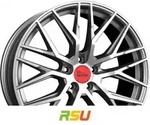 MAM RS4 palladium front polish 8x18 ET45 - LK5/112 ML72.6 Alufelge grau