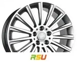 Keskin KT18 Turbo palladium front polish 8x18 ET45 - LK5/112 ML72.6 Alufelge grau