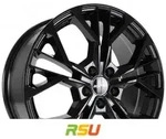 GMP Matisse black glossy 7x17 ET40 - LK5/108 ML73.1 Alufelge schwarz