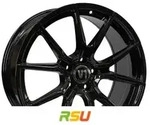 V1 Wheels V1 schwarz gl&auml;nzend lackiert 8x18 ET45 - LK5/112 ML66.6 Alufelge...
