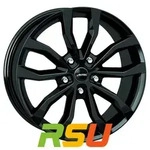 Autec Typ U - Uteca schwarz 9x21 ET40 - LK5/114.3 ML70 Alufelge schwarz